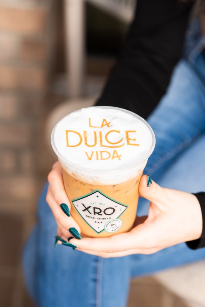 An iced XRO horchata drink